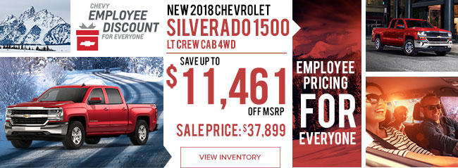NEW 2018 Chevy Silverado 1500 LT Crew Cab 4WD