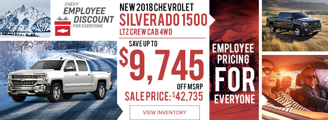 NEW 2018 Chevy Silverado 1500 LTZ Crew Cab 4WD