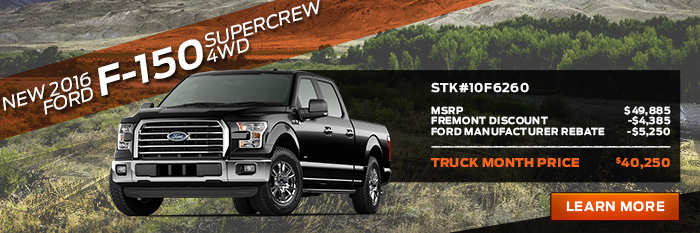 New 2016 Ford F-150 Supercrew 4WD