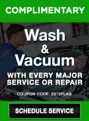 Complimentary Wash and Vacuum with Every Major Service or Repair