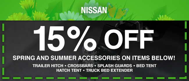 Nissan 15% Off Spring and Summer Accessories on items below!