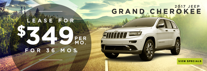 2017 Jeep Grand Cherokee
Lease For $349 Per Month
For 36 Months