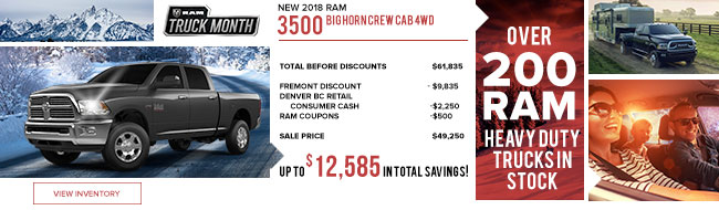 2018 RAM 3500 Big Horn Crew Cab 4WD