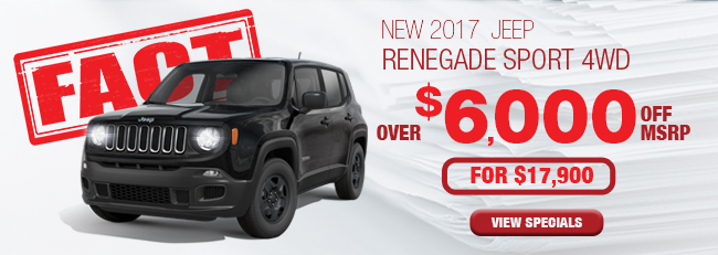 New 2017 Jeep Renegade Sport 4WD