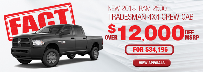 New 2018 RAM 2500 Tradesman 4x4 Crew Cab