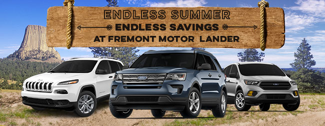 Endless Summer Means… Endless Savings At Fremont Motor Chrysler Dodge Jeep RAM Ford in Lander!