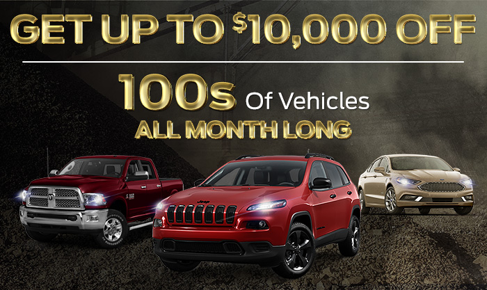 Get Up To $10,000 Off Hundreds of Vehicles All Month Long