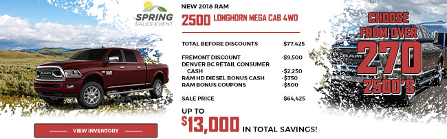 
2018 RAM 2500 Longhorn Mega Cab 4WD