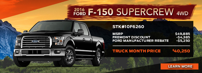 New 2016 Ford F-150 Supercrew 4wd	
