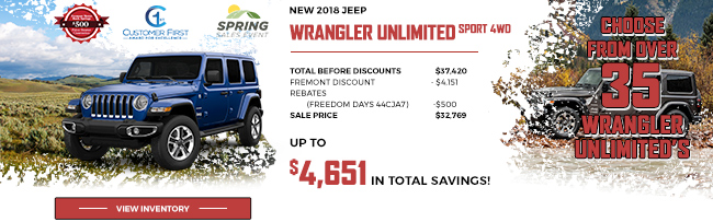 2018 Jeep Wrangler Unlimited Sport 4WD