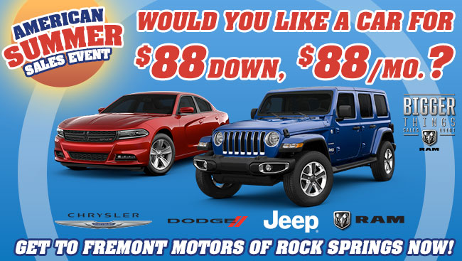 Would You Like A Car For $88 Down, $88/Mo.?