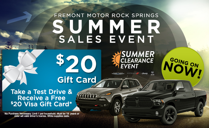 Fremont Motor Rock Springs Summer Sales Event	