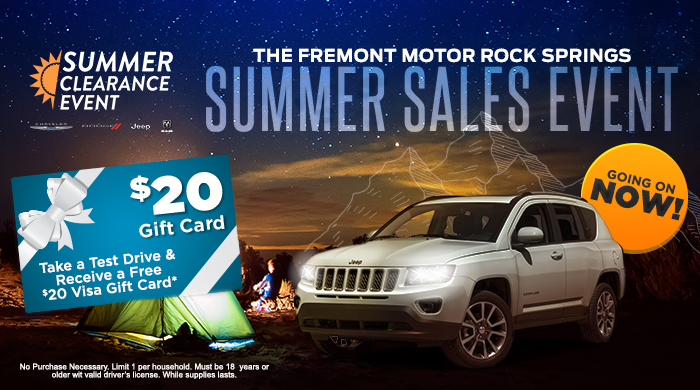 Fremont Motor Rock Springs Summer Sales Event