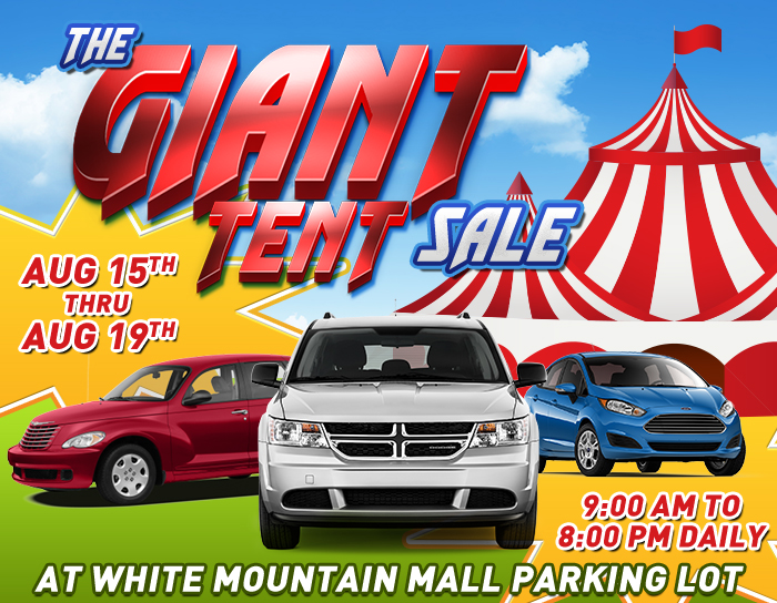The Giant Tent Sale!At White Mountain Mall Parking Lot