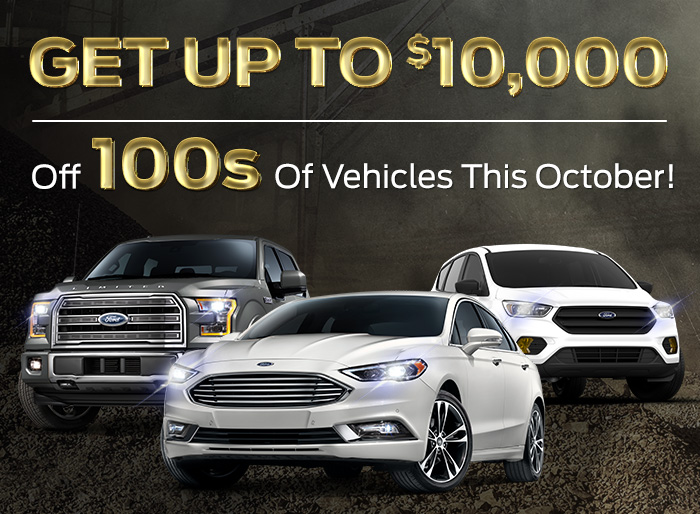 Get Up To $10,000 off 100s of Vehicles This October!
