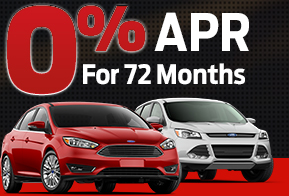 Every new 2015 Ford must go!
Special 0% APR for 72 Months