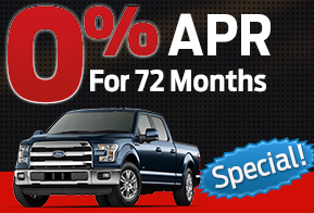 New 2015 Ford F-150s
Special 0% APR for 72 months
