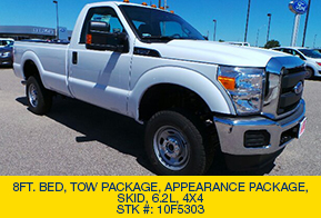 New 2015 Ford F-350 	8ft. Bed, Tow Package, Appearance Package, Skid, 6.2L, 4X4Stk #: 10F5303