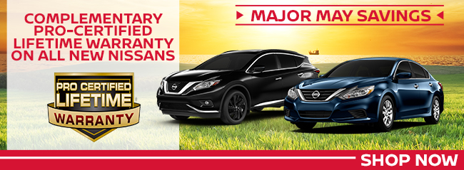 Complementary Pro-Certified Lifetime Warranty On All New Nissans