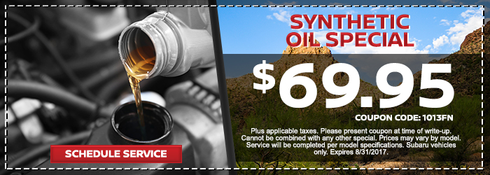 Synthetic Oil Special 
$69.95