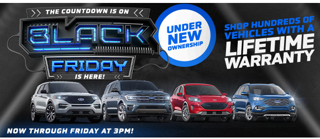 Black Friday is here, Shop hundreds of vehicles with a lifetime warranty