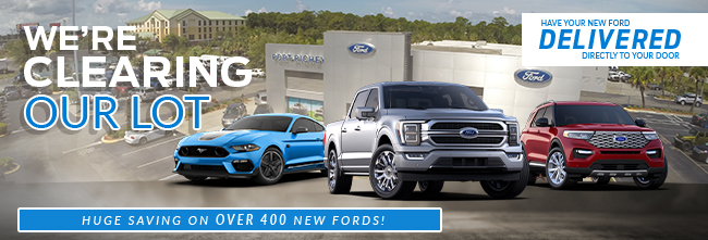 Were clearing our lot - huge saving on over 400 new fords
