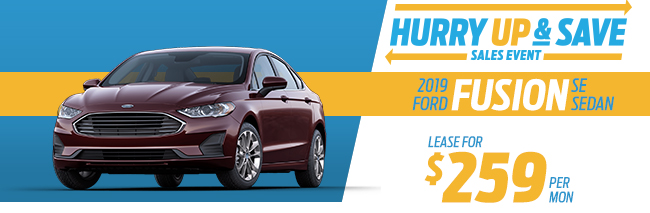 2019 Ford Fusion SE Sedan lease for $259 per month