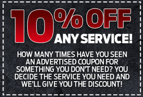 10% OFF ANY SERVICE!