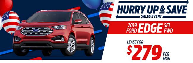 2019 Ford Edge SEL FWD lease for $279 per month