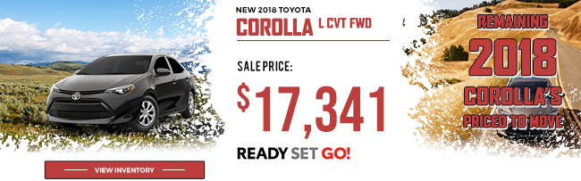 New 2018 Toyota Corolla L CVT FWD