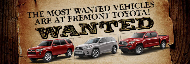 Wanted The Most Wanted Vehicles Are At Fremont Toyota!