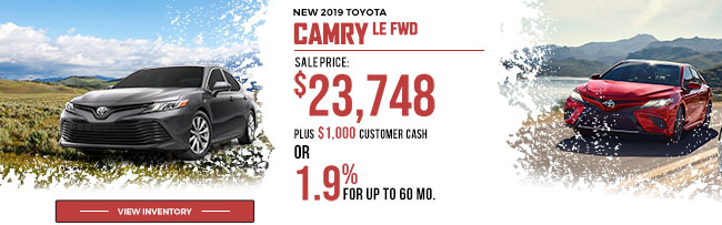 New 2019 Toyota Camry LE FWD