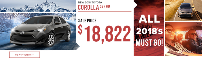 New 2018 Toyota Corolla SE FWD