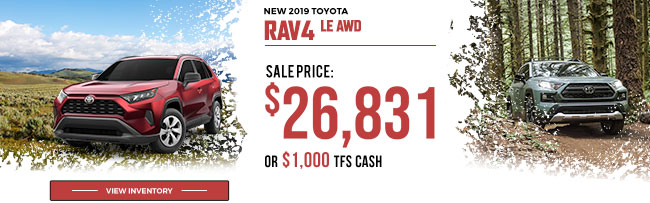 New 2019 Toyota RAV4 LE AWD