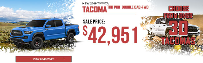 New 2018 Toyota Tacoma TRD Pro Double Cab 4WD