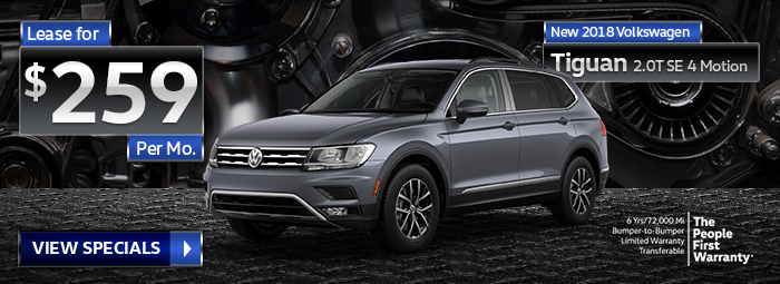 Lease the New 2018 Volkswagen Tiguan 2.0T SE 4 Motion for $259 Per Month