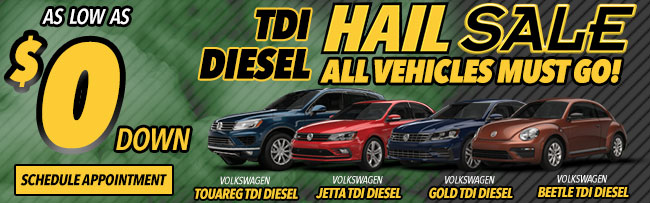 TDI Diesel Hail Sale! All Vehicles Must Go!