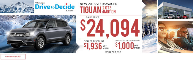 New 2018 Volkswagen Tiguan 2.0T S 4Motion