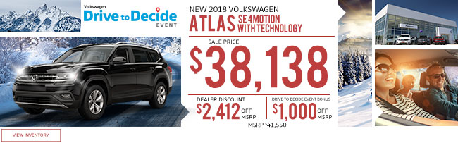 New 2018 Volkswagen Atlas 2.0T SE w/ Technology AWD