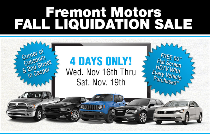 Fremont Motors Fall Liquidation Sale