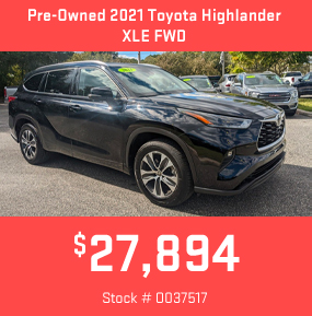 Pre-Owned 2021 Toyota Highlander XLE FWD