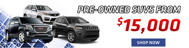 pre-owned suvs from 15k