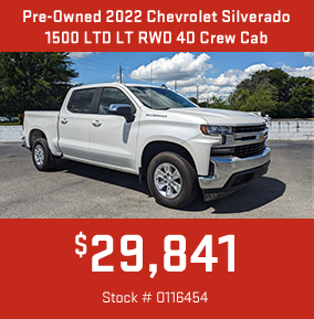 Pre-Owned 2022 Chevrolet Silverado 1500 LTD LT RWD 4D Crew Cab