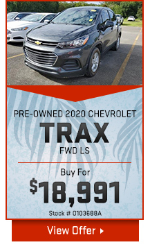 PRE-OWNED 2020 CHEVROLET TRAX FWD LS
