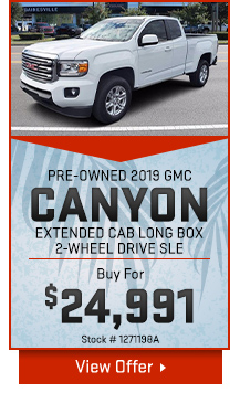 PRE-OWNED 2019 GMC CANYON EXTENDED CAB LONG BOX 2-WHEEL DRIVE SLE