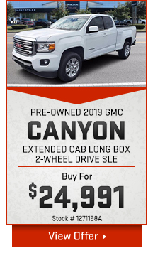 2019 GMC CANYON Extended Cab Long Box 2-Wheel Drive SLE