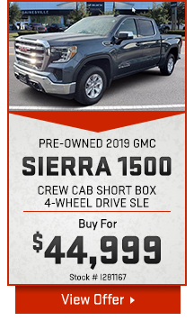 2019 GMC SIERRA 1500 Crew Cab Short Box 4-Wheel Drive SLE