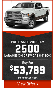 2017 RAM 2500 Laramie 4x4 Crew Cab 6'4 Box