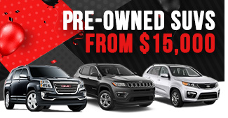 pre-owned SUVs from $15,000
