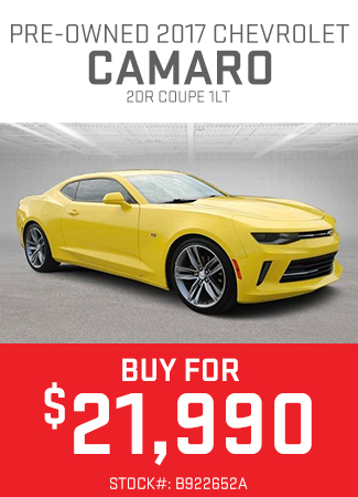 PRE-OWNED 2017 CHEVROLET CAMARO 2dr Coupe 1LT